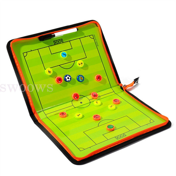 Portable zipper Soccer Football Tactical Board Guidance Training Aid Coaching