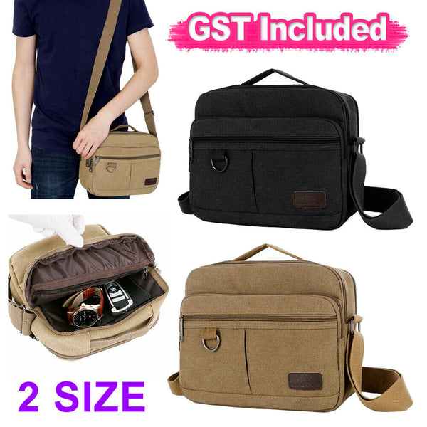 Unisex Men's women Canvas Shoulder Messenger Bag Cross body Satchel Travel Bags