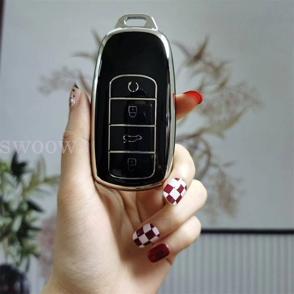 TPU Car Remote Key Fob Case key Fob Cover For Chery Omoda 5 Tiggo 7Pro Black