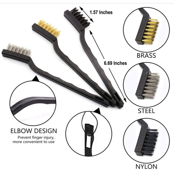 11PCS Car Wheel Tire Brushes Set Vehicle Detailing Cleaning Tool Wash Brush Kit
