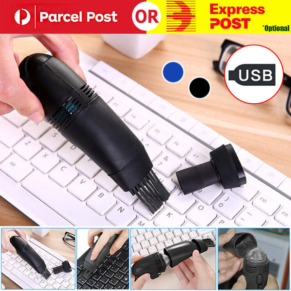 Mini Computer Vacuum USB Keyboard Cleaner PC Laptop Brush Dust Cleaning Kit AU