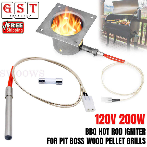 BBQ Hot Rod Igniter Kit Ignitor For Pit Boss Wood Pellet Grills 120V 200W
