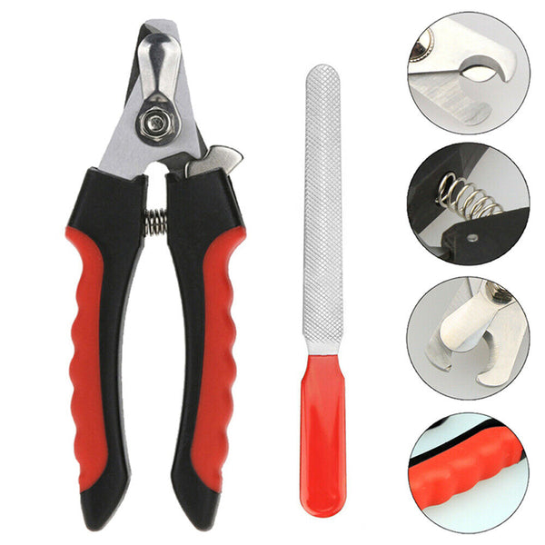 Pet Dog Cat Nail Clippers Professional Toe Trimmer Grooming Steel Clipper Tool