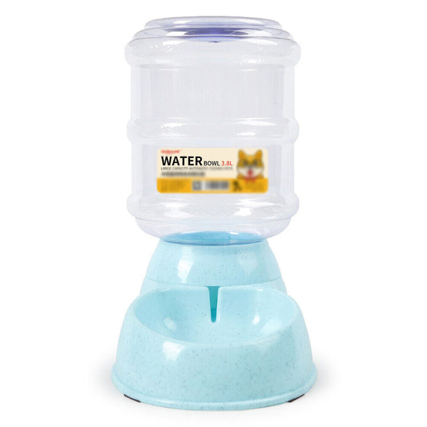 Automatic 3.8L Water Feeder Food Pet Dog Cat Puppy Dispenser Feeder Bowl Bottle