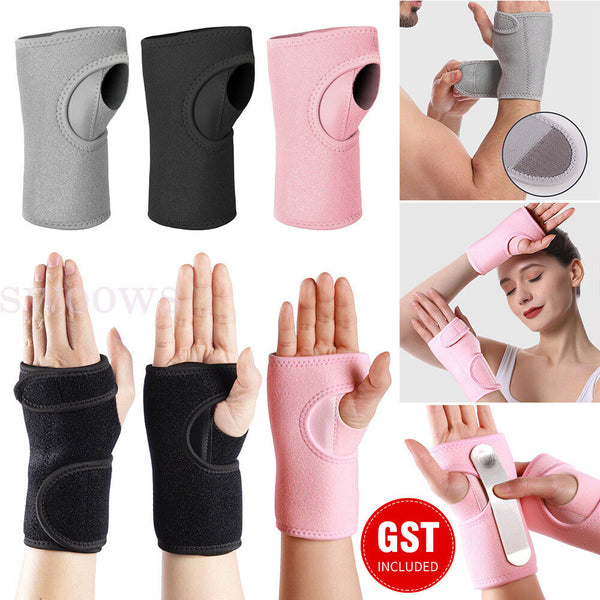 Wrist Support Hand Brace Band Carpal Gloves Tunnel Splint Arthritis Sprains Pain