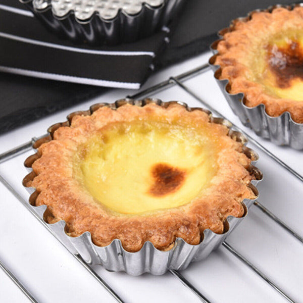 20PCS Cake Cups Circular Tins Pie Egg Tart Mould Mold Plate Baking Tool Cupcake