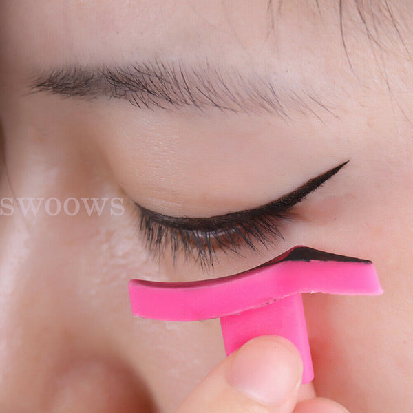 Wing Eyeliner Template Tool Cat Vamp Stamp Easy to Stencil Makeup Eye Kit Brush