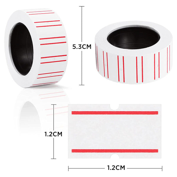 Price Tag Gun Labels Tags Rolls Sticker Pricing Tagging MX5500 800 Labels / Roll