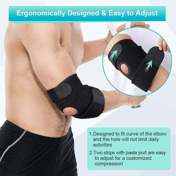 Tennis/Golf Elbow Support Brace Padded Bandage Forearm Tendonitis Pain Relief AU