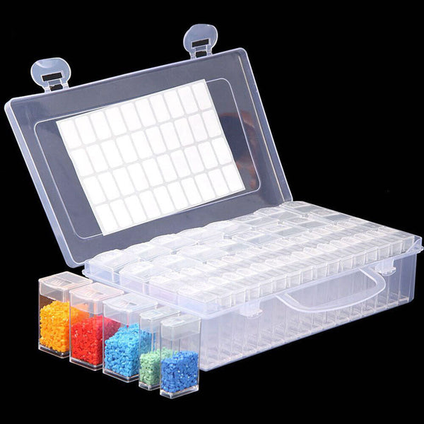 64 Grid Diamond Painting Storage Box Art Nail Bead Accessories Case Kit AU