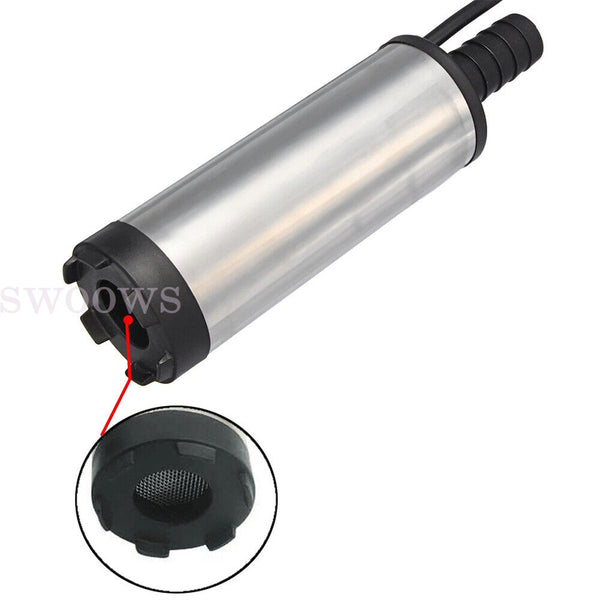 12V Diesel Fuel Pump Car Auto Aluminium Submersible Transfer Vessel Water Oil