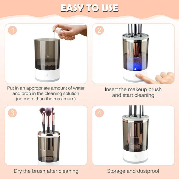 Automatic Brush Cleaner Electric Makeup Brush Cleaning Machine Fast Clean Dryer