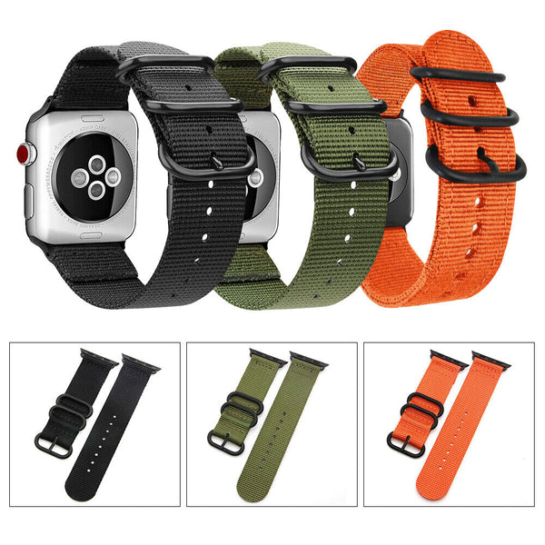 Watch Band For Apple Watch Series Band 7 SE 6 5 4 3 2 Sports Canvas Nylon Strap