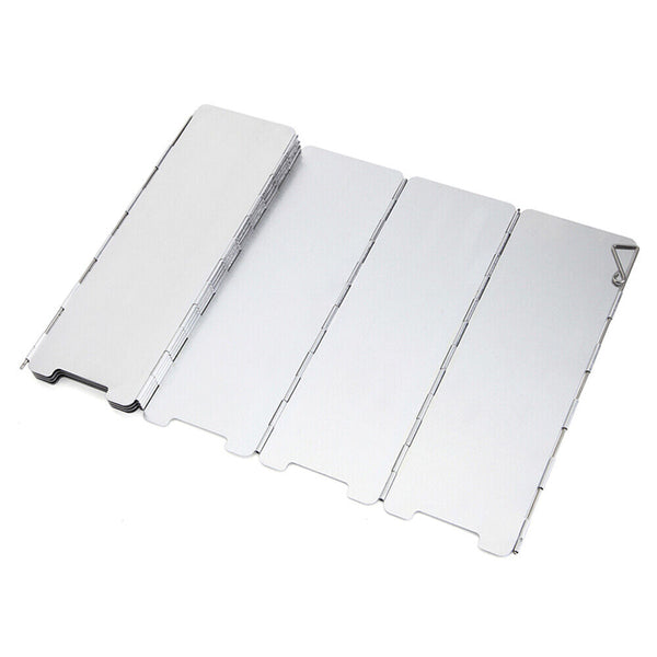 10 plates Foldable Aluminum Camping Cooker BBQ Gas Stove Wind Shield Screen AU