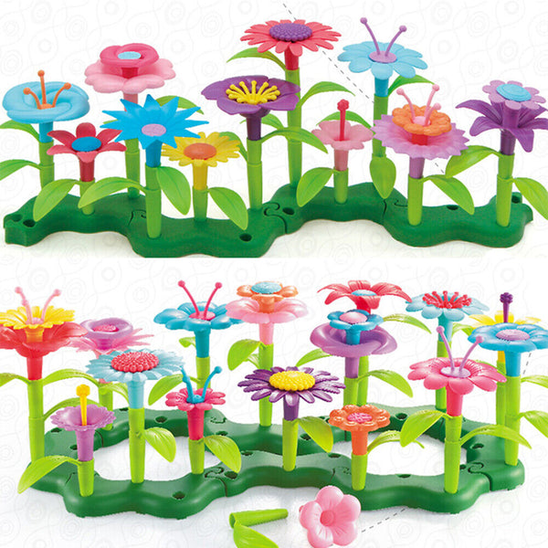 46/98/148PCS Flower Garden Building Toys Children DIY  Build Bouquet Sets Gift