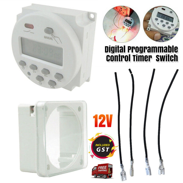 DC 12V Timer Switch Digital Programmable Control LCD Time Relay Day/Week Set HOT
