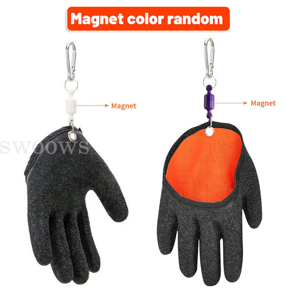 Fisherman Pro Fishing Glove With Magnet Release Catch Anti-slip Cut Resistant