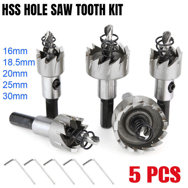 HSS Hole Saw Tooth Kit HSS Stainless Steel Drill Bit Set Cutter for Metal Wood