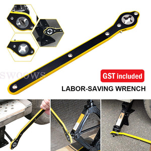 Car Labor-Saving Jack Ratchet Wrench Wheel Hand Crank Cross Wrench Repair Tool