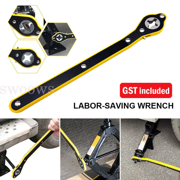 Car Labor-Saving Jack Ratchet Wrench Wheel Hand Crank Cross Wrench Repair Tool