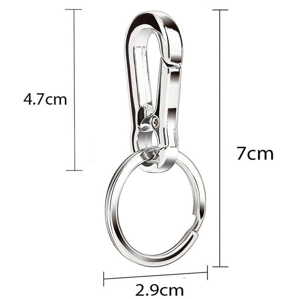 3X Clasp Clips Hook Alloy Keychain Split Key Ring Durable Keychain