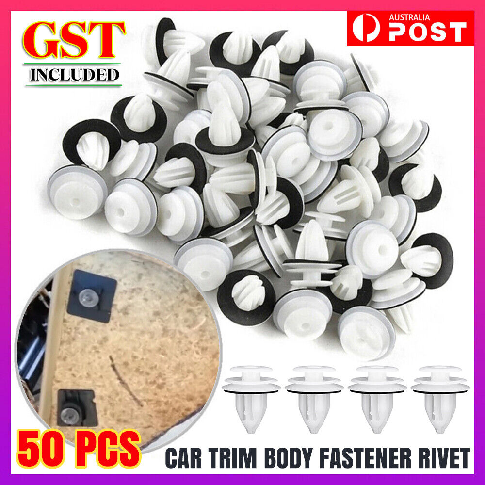 50PCS Car Trim Body Fastener Rivet Retainer Door Panel Bumper Plastic Clips Kit