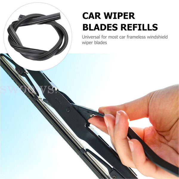 10Pcs 28" Premium Wiper Blade Refill Windshield Strip Replacement 6 mm Rubber AU