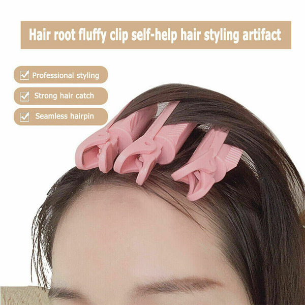 4X Fluffy Hair Clips Volumizing Instant Root Curler Roller Natural Fluffy Clip