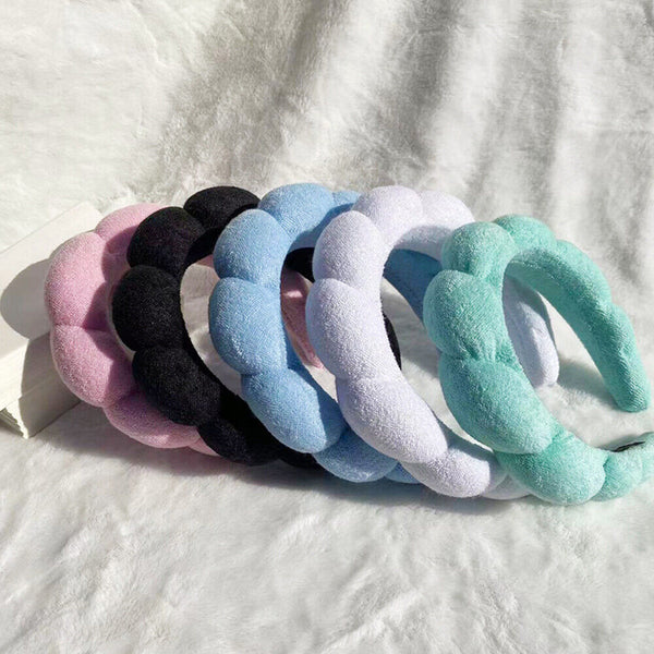 1/5x Spa Headband Sponge Spa Headband for Washing Face Facial Makeup Headband