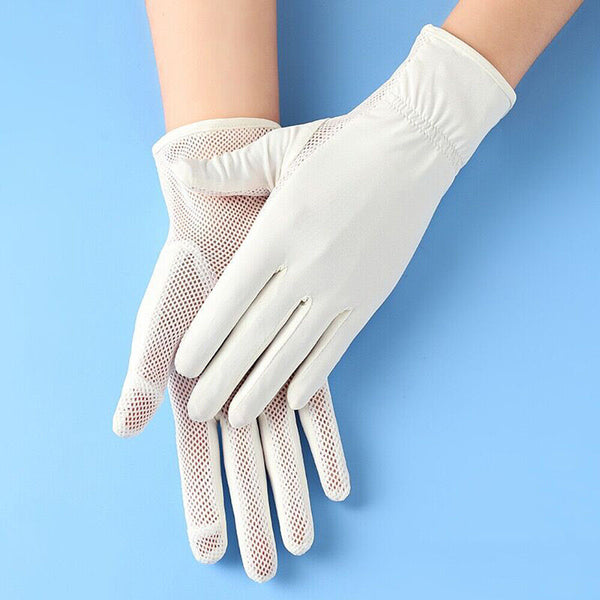 UV Sun Protection Cooling Ice Silk Thin Anti-UV Gloves Breathable Touch Screen