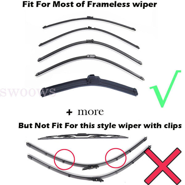 10Pcs 28" Premium Wiper Blade Refill Windshield Strip Replacement 6 mm Rubber AU