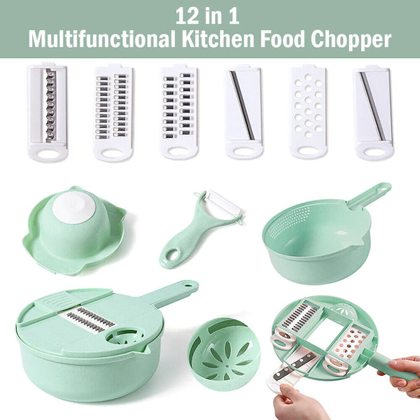 12 in 1 Multifunctional Kitchen Chopping Artifact Vegetable Slicer Food Chopper