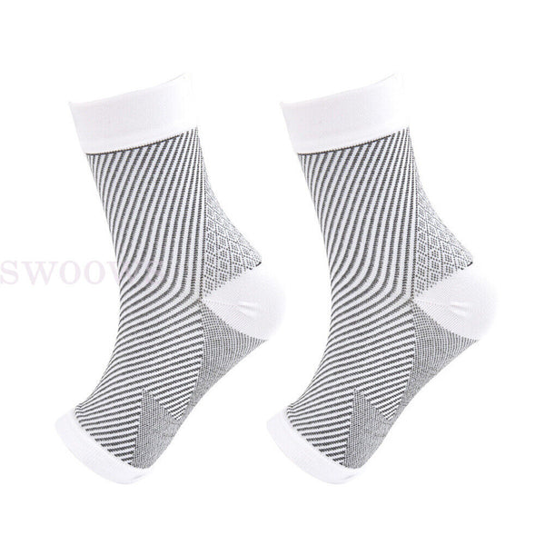 Pair Foot Sleeve Plantar Fasciitis Compression Socks Achy Swelling Heel Ankle AU