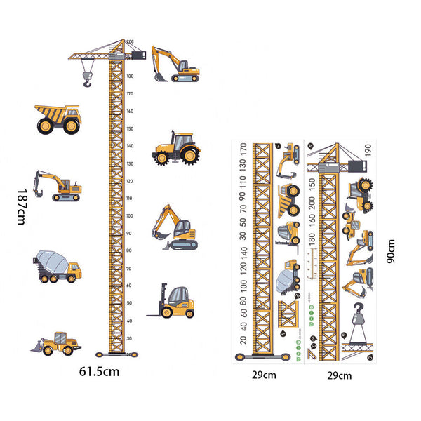 Height Measure Decal Wall Stickers Cartoon Kids Room Baby Chart Growth