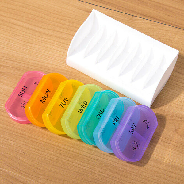 Pill Box 7-day Large organiser Tablet Container Case Medicine Storage Dispenser