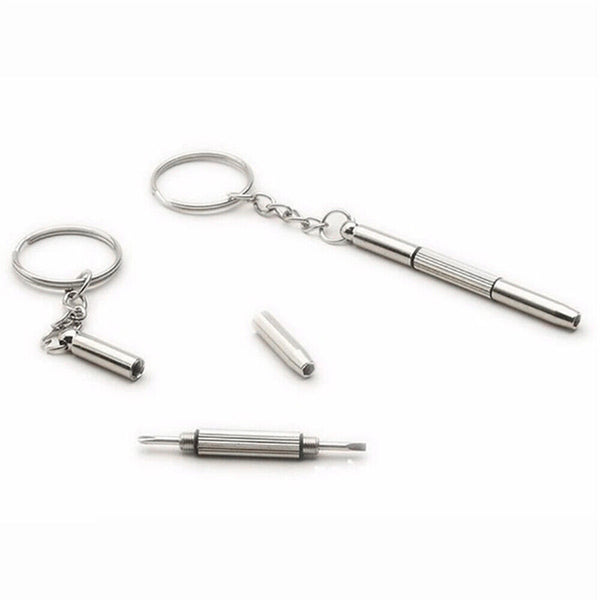 Mini Screwdriver 3 in 1 Keychain Glasses Watch Phone Screw Repair Tool Keyring