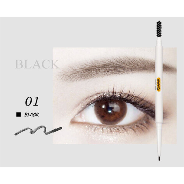 Slim Eyebrow Pencil Waterproof Eye Brow Eyeliner Pen With Brush Cosmetic Makeup