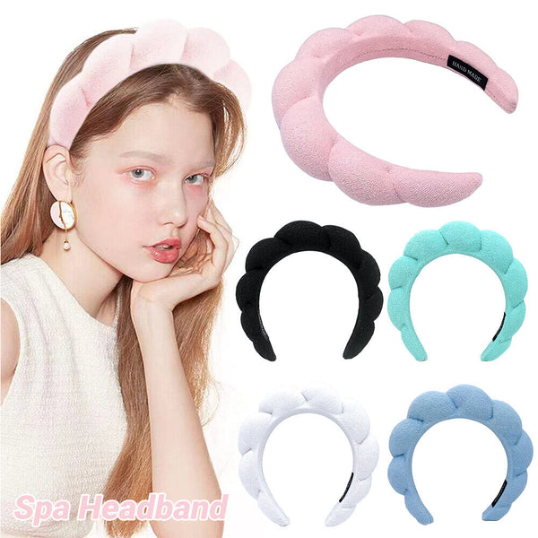 1/5x Spa Headband Sponge Spa Headband for Washing Face Facial Makeup Headband