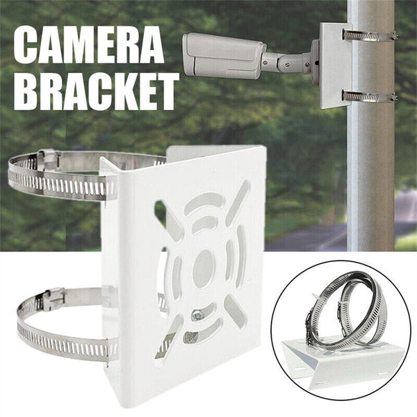 Universal Metal Vertical Pole Mount Bracket with Loops for Security Camera AU