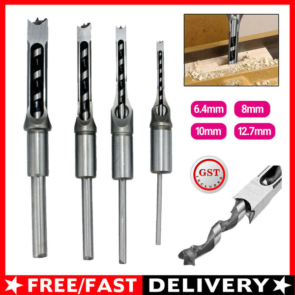 6.4/8/10/12.7mm HSS Square Hole Drill Bit Mortising Chisels Woodworking Tool