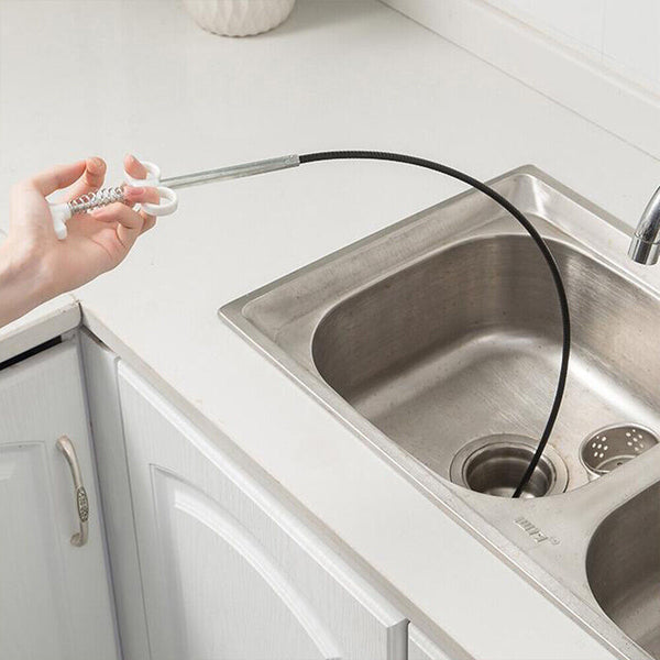 Spring Pipe Sink Cleaning Hook Home Kitchen Bathroom Sewer Dredging Tool