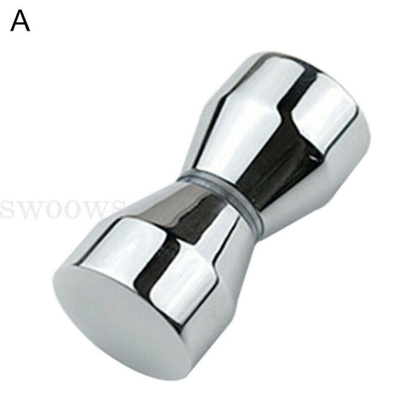 Stainless Steel Back-to-Back Glass Door Knob Puller Push Handle Bathroom Shower