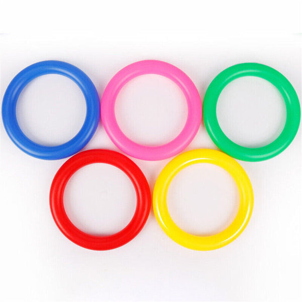 Children Rope Hoop Quoits Fun Ring Toss Outdoor Game Set Puzzle Interactive Toy