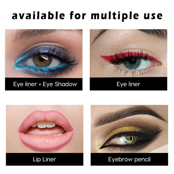 12 Color Eyeliner Pencil Cosmetic Makeup Pen Set Eye Shadow Glitter Party Women