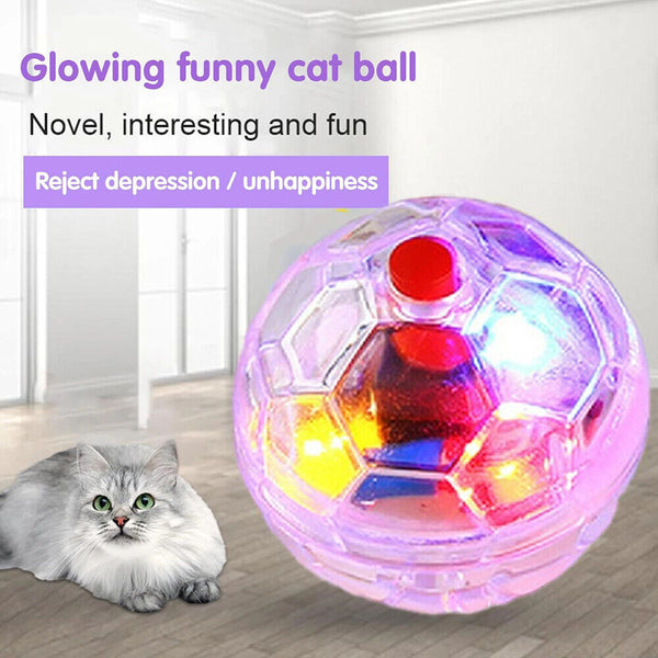 3pcs Led Small Flash Ball Pet Toy Paranormal Equipment Cat Motion Light Up Gift