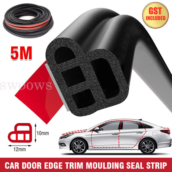 Universal Soundproof Car Door Edge Trim Moulding Seal Strip Rubber Weatherstrip