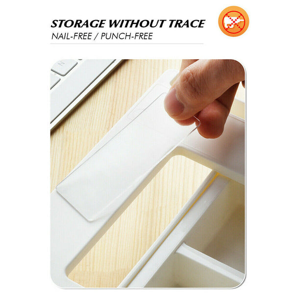 Self Adhesive Under Desk Pencil Kitchen Tray Drawer Hidden Box Storage Organizer