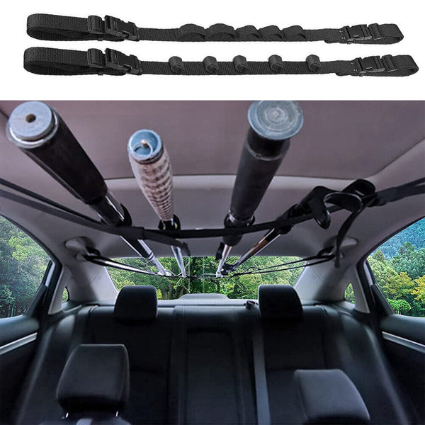 2pcs Car Fishing Rod Strap Fishing Rod Storage Rack Rod Carrier Holder for SUVs