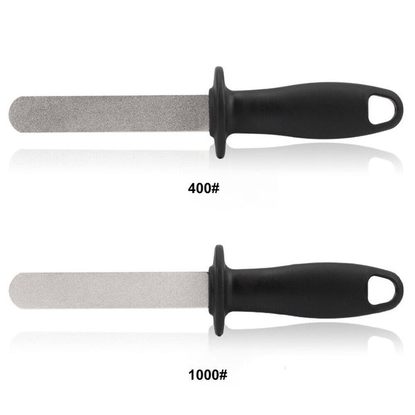 1X 400#/1000# Diamond Knife Sharpener Rod Kitchen Sharpening Steel Household AU