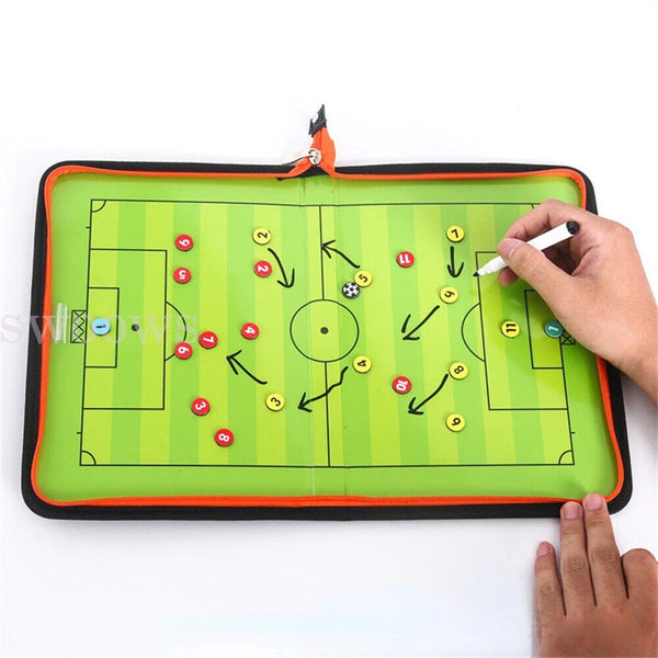 Portable zipper Soccer Football Tactical Board Guidance Training Aid Coaching